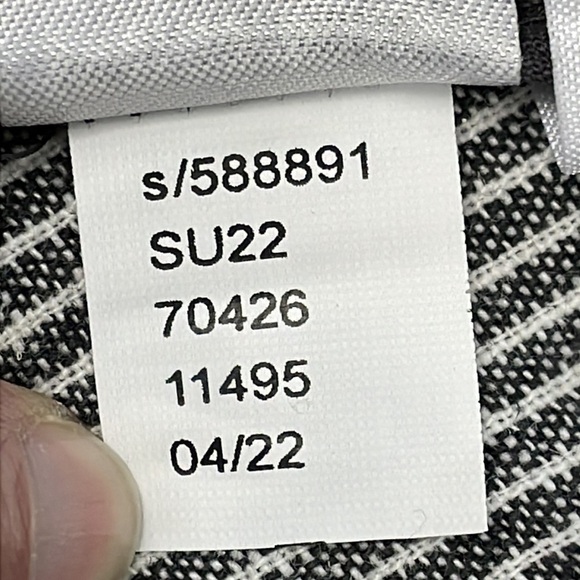 NWT Loft Striped Twill Utility Jacket Linen Cotton Gray White Full Zip Sz S - Picture 14 of 14